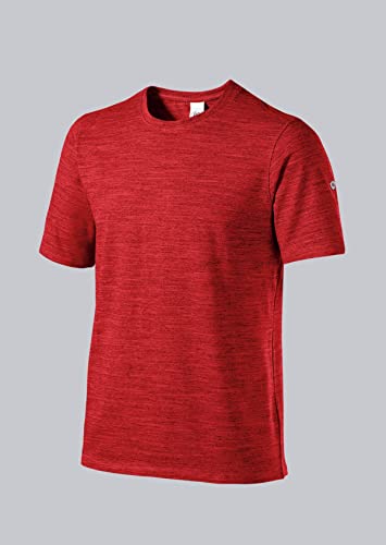 BP 1714-235-81-3XL Unisex-T-Shirts, Space-Dye-Stoff, 1/2 Ärmel, Rundhals, 170,00 g/m² Stoffmischung mit Stretch, Weltraum-Rot, 3XL von BP