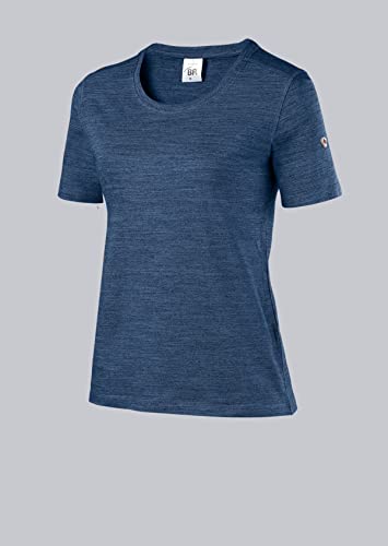 BP 1715-235-110-2XL T-Shirt für Frauen, Space-Dye-Stoff, 1/2 Ärmel, Rundhals, 170,00 g/m² Stoffmischung mit Stretch, Weltraum-Blau, 2XL von BP