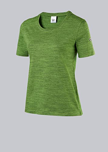BP 1715-235-178-L T-Shirt für Frauen, Space-Dye-Stoff, 1/2 Ärmel, Rundhals, 170,00 g/m² Stoffmischung mit Stretch, Weltraum-Neues Grün, L von BP