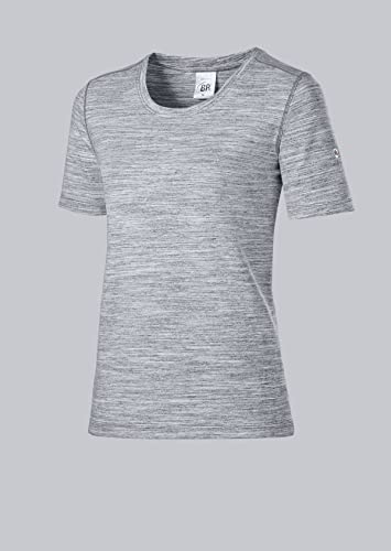 BP 1715-235-21-2XL T-Shirt für Frauen, Space-Dye-Stoff, 1/2 Ärmel, Rundhals, 170,00 g/m² Stoffmischung mit Stretch, Weltraum-Weiß, 2XL von BP