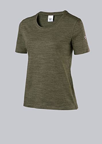 BP 1715-235-73-2XL T-Shirt für Frauen, Space-Dye-Stoff, 1/2 Ärmel, Rundhals, 170,00 g/m² Stoffmischung mit Stretch, Weltraum-Olive, 2XL von BP
