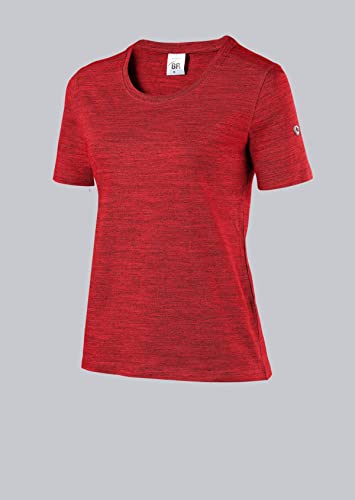 BP 1715-235-81-2XL T-Shirt für Frauen, Space-Dye-Stoff, 1/2 Ärmel, Rundhals, 170,00 g/m² Stoffmischung mit Stretch, Weltraum-Rot, 2XL von BP