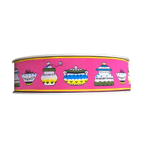 P & B Küche Artikel – Hohe Qualität Jacquard gewebtes Band – 32 mm Breite, Pink von Promotion & Beyond