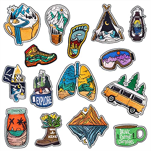 BPA 15 Stück Aufnäher, Patches Zum Aufbügeln, Bügel Flicken von BPA