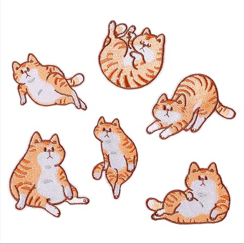 BPA 6 Stück Aufnäher, Patches Zum Aufbügeln, Flicken Zum Aufbügeln - Katze BPA 6 Stück Aufnäher, Patches Zum Aufbügeln, Flicken Zum Aufbügeln - Katze von BPA