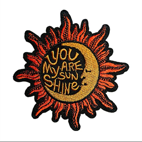 BPA Aufnäher Patches,Sonne Mond Patches zum Aufbügeln,Bügel Patches,Flicken zum Aufbügeln-You are my sunshine von BPA