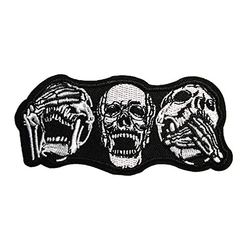 BPA Schädel Aufnäher, Patches zum Aufbügeln, Bügel Flicken von BPA