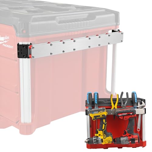 Akkubohrer-Halter kompatibel mit Milwaukee Packout, Werkzeughalter für Maßband, Schraubenzieher & Schraubenschlüssel – Seitliche Montage am Packout-Werkzeugkasten Akkubohrer-Halter kompatibel mit Milwaukee Packout, Werkzeughalter für Maßband, Schraubenzieher & Schraubenschlüssel – Seitliche Montage am Packout-Werkzeugkasten von BPOPO