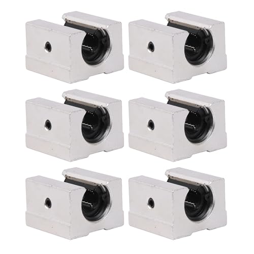 BQLZR Quadratischer Wagenlagerblock, 12 mm, linearer Ersatz für SBR12UU, 6 Stück von BQLZR