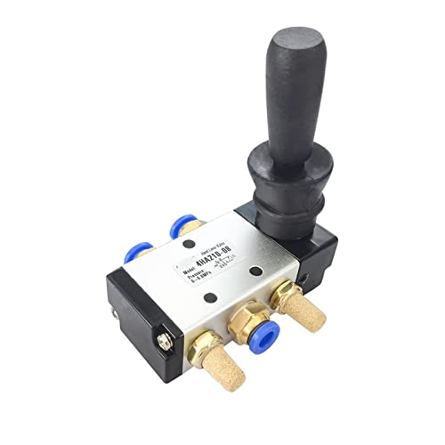 BQSLUMLZU 4HA210-08 1/4quot; 2 Positionen, 5 Anschlüsse, manuelles Fünf-Wege-Pneumatik-Luftventil, Handhebel-Steuerventil, 1 Stück(with 10mm Fittings) von BQSLUMLZU