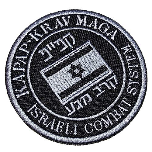 ATM146T Israel Kapap Krav-MAGA bestickter Aufnäher zum Aufbügeln oder Aufnähen, Kimono, 3,74 × 9,5 cm ATM146T Israel Kapap Krav-MAGA bestickter Aufnäher zum Aufbügeln oder Aufnähen, Kimono, 3,74 × 9,5 cm von BR44