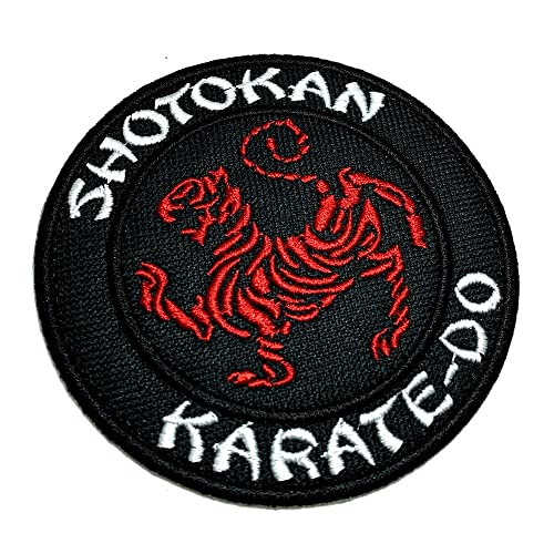 ATM190T Karate Shotokan bestickter Flicken zum Aufbügeln oder Aufnähen, Kimono, 3,74 × 9,5 cm von BR44