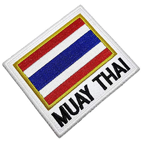 ATM210T Muay Thai Thailand Flagge bestickt zum Aufnähen in Kimono von BR44