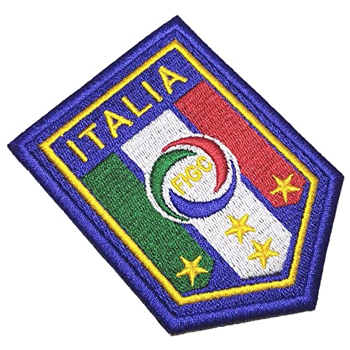 TIT038T Italien Team Fußball Futbol 100% bestickter Aufnäher Patch Schild Emblem Tag Eisen oder Nähen Größe 7 × 9,5 cm von BR44