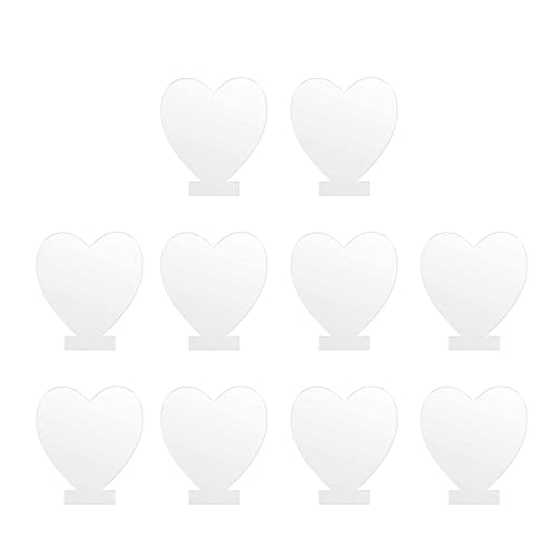 10 Stück/Set transparente Acrylplatten für LED-Lichtsockel, Schild, Projekt, für handgefertigte Handwerk, Gravur, dekorative transparente Hochzeitskarte, Gastnamenschilder, Hochzeitstisch von BRABOSTON