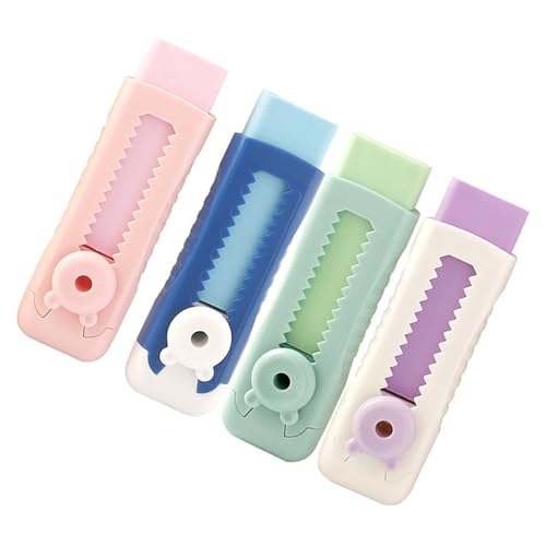4 x einziehbarer Radiergummi, einziehbar, bunte Kunst-Radiergummi, Radiergummi für Kinder, Studenten, Schule, Buntstifte-Set 4 x einziehbarer Radiergummi, einziehbar, bunte Kunst-Radiergummi, Radiergummi für Kinder, Studenten, Schule, Buntstifte-Set von BRABOSTON