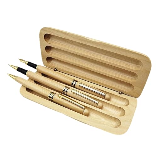 BRABOSTON Holz-Kugelschreiber, mit Kolben gefüllt, Füllfederhalter, Kalligraphie mit Metallspitze, für Männer, Frauen, Studenten, Schreiben, Ahorn-Set BRABOSTON Holz-Kugelschreiber, mit Kolben gefüllt, Füllfederhalter, Kalligraphie mit Metallspitze, für Männer, Frauen, Studenten, Schreiben, Ahorn-Set von BRABOSTON