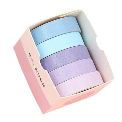 Dekoratives Klebeband, wasserabweisend, ästhetisch, für Bastelarbeiten, Scrapbooking, Bilderrahmen, Tagebuch, 10 mm x 2 m, Ournaling-Kollektion, 5 Rollen von BRABOSTON