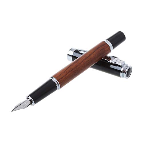 Füllfederhalter aus Birnenholz, Vintage-Stil, 0,5 mm Feder, für Business, Büro, Geschenk, Business, M-Feder, Kalligraphie, Studenten, Schulbedarf, klassische Schreibwerkzeuge, Edelstahl, rechts Füllfederhalter aus Birnenholz, Vintage-Stil, 0,5 mm Feder, für Business, Büro, Geschenk, Business, M-Feder, Kalligraphie, Studenten, Schulbedarf, klassische Schreibwerkzeuge, Edelstahl, rechts von BRABOSTON