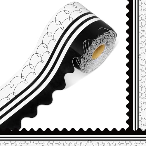 Pinnwand-Bordüre mit gewelltem Rand, Musiknoten, Klassenzimmer, Pinnwand, Dekoration, dekorative schwarze Wellen, Bordüre, gewellt, für Schuldekorationen Pinnwand-Bordüre mit gewelltem Rand, Musiknoten, Klassenzimmer, Pinnwand, Dekoration, dekorative schwarze Wellen, Bordüre, gewellt, für Schuldekorationen von BRABOSTON