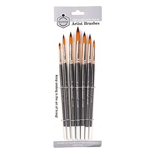 Pinsel-Set, Künstlerpinsel, Nylonhaar und 7 verschiedene Größen für Acrylmalerei, Öl, Aquarell, Kinder, Erwachsene, Öl Pinsel-Set, Künstlerpinsel, Nylonhaar und 7 verschiedene Größen für Acrylmalerei, Öl, Aquarell, Kinder, Erwachsene, Öl von BRABOSTON