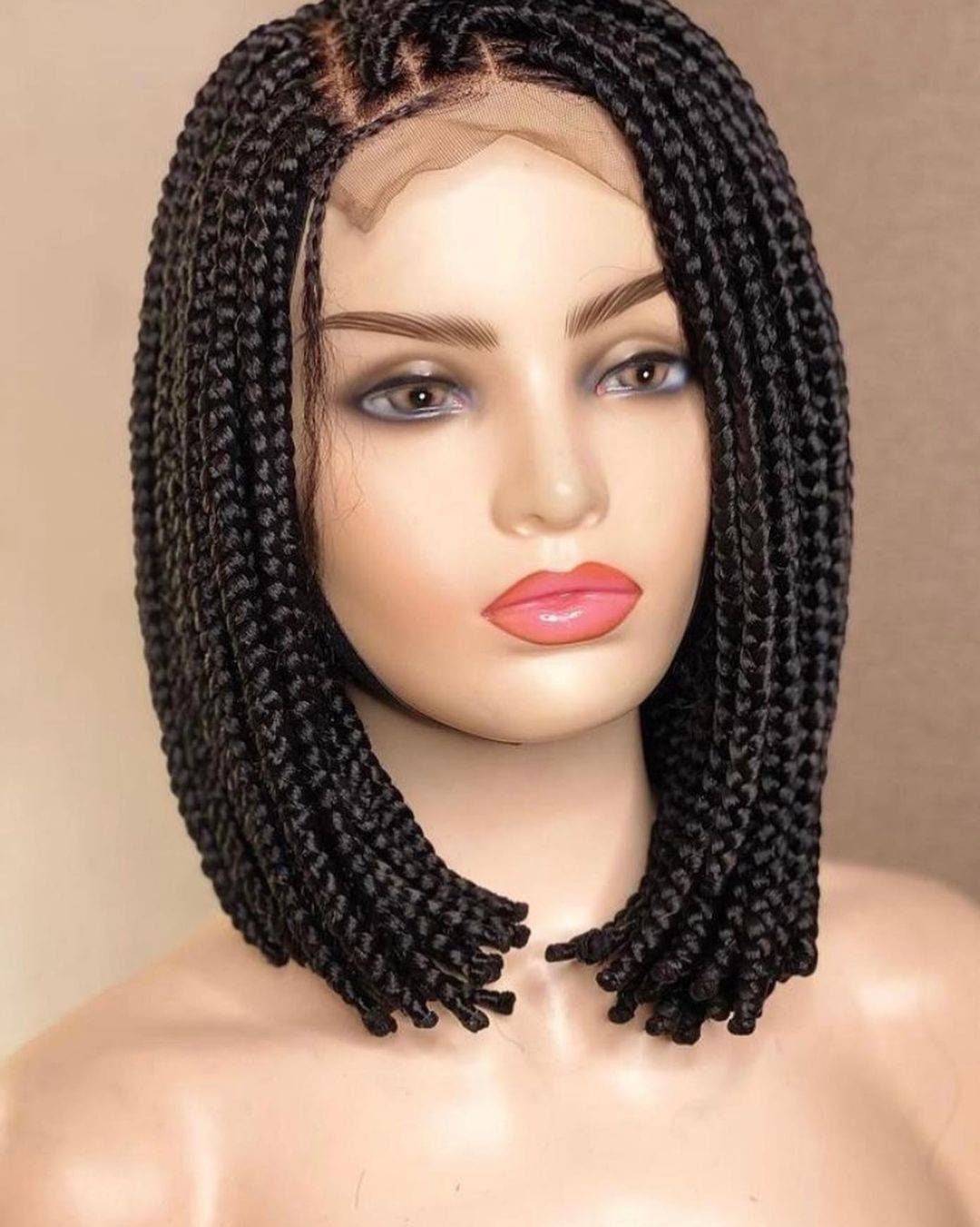 Bob Box Zopf Perücke, Geflochtene Volle Spitze Lace Front Kurze Zopfperücke, Perücke Bob Box Zopf Perücke, Geflochtene Volle Spitze Lace Front Kurze Zopfperücke, Perücke von BRAIDEDWIGBOUTIQUE
