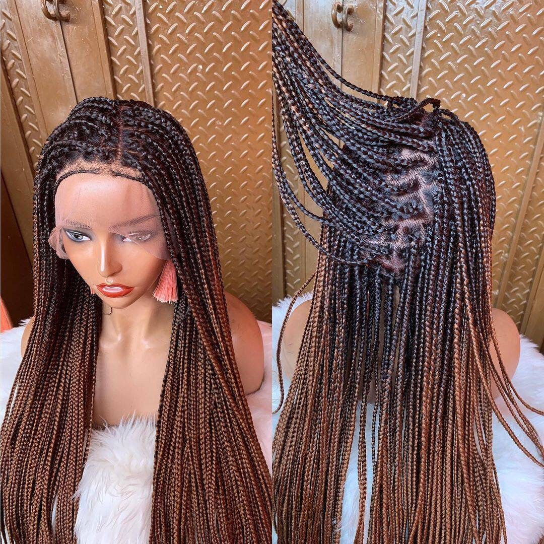 Ombre Knotenlose Zopf Perücke Geflochtene Spitze Perücken Für Schwarze Frauen Mit Babyhaar Box Geflecht Vollspitze Vorne Ombre Knotenlose Zopf Perücke Geflochtene Spitze Perücken Für Schwarze Frauen Mit Babyhaar Box Geflecht Vollspitze Vorne von BRAIDEDWIGBOUTIQUE
