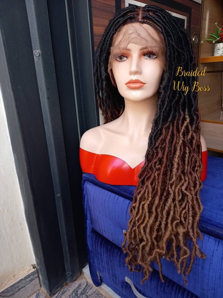 Ombre Locs Full Lace Perücke, Loc Lace Front Perücke, Distress Loc, Faux Full Locs, Distressed Goddess Ombre Locs Full Lace Perücke, Loc Lace Front Perücke, Distress Loc, Faux Full Locs, Distressed Goddess von BRAIDEDWIGBOUTIQUE