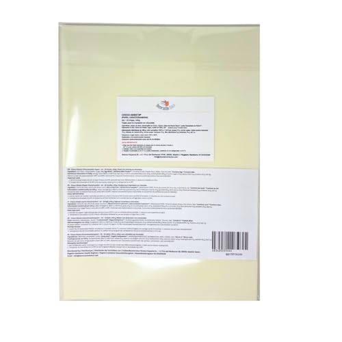 1 Box mit 25 Blatt Papier chocotransfer für Drucke in Schokolade A4 (210 × 290 mm Verwendung mit essbarem Tinte jedem Logo, Fotos, oder andere Bilder übertragen werden können von einfach zu Schokolade 1 Box mit 25 Blatt Papier chocotransfer für Drucke in Schokolade A4 (210 × 290 mm Verwendung mit essbarem Tinte jedem Logo, Fotos, oder andere Bilder übertragen werden können von einfach zu Schokolade von BRAMA CARTUCHOS