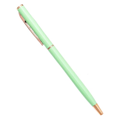 BRART 20–200 Stifte, schlank, Metall-Kugelschreiber, Roségold, individuelles Logo, Werbeschriftung, gravierter Name, Schule, Bürobedarf, Geschenke (Grün-Rose, 50 Stück) von BRART
