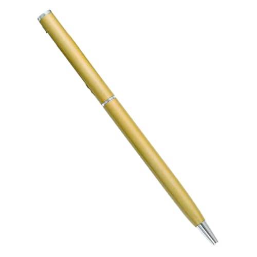 BRART 20–200 Stifte, schlank, Metall-Kugelschreiber, Roségold, individuelles Logo, Werbeschriftung, gravierter Name, Schule, Bürobedarf, Geschenke (goldfarben, 200 Stück) von BRART