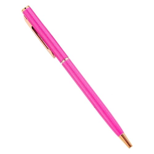 BRART 20–200 Stifte, schlank, Metall-Kugelschreiber, Roségold, individuelles Logo, Werbeschriftung, gravierter Name, Schule, Bürobedarf, Geschenke (rosarot, rosa, 50 Stück) von BRART