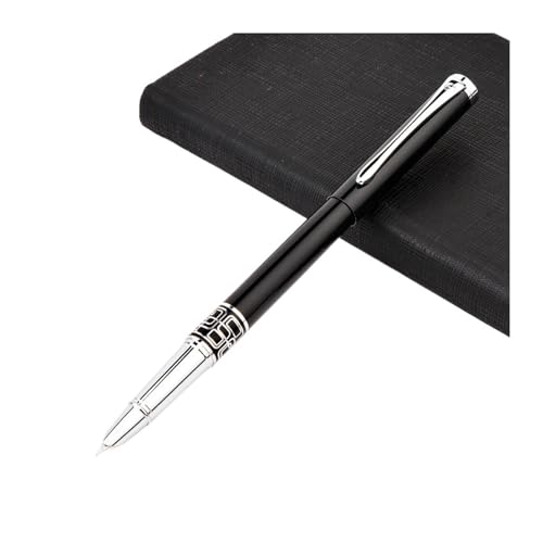 BRART Füllfederhalter mit extra feiner Spitze, 0,38 mm, für Finanzen, luxuriöse Metalltinte, Bürobedarf, Schulbedarf, Geburtstagsgeschenk, Schwarz von BRART