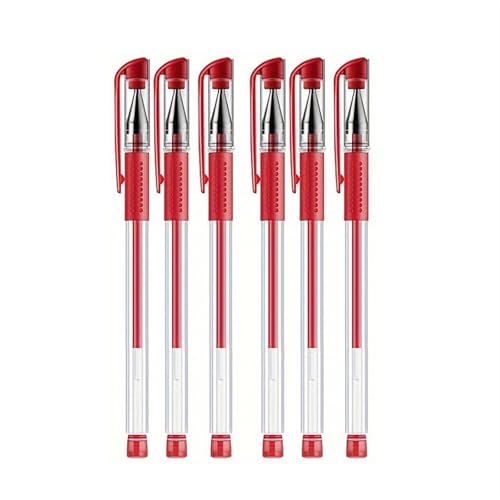 BRART Gelschreiber-Set, 0,5 mm, Schwarz, Blau, Rot, 0,5 mm, Kugelschreiber, Kawaii-Stift, Studenten, Schule, Büro, Schreibwaren, 6 Stück von BRART