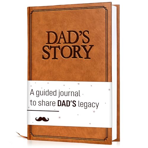 BRAVEBUG Dad Story – Papa Geburtstagsgeschenke – Geburtstagsgeschenke für Papa von Tochter, Sohn – Papa Geschenke – Weihnachtsgeschenke für Papa zum Ausfüllen des leeren Tagebuchs von BRAVEBUG