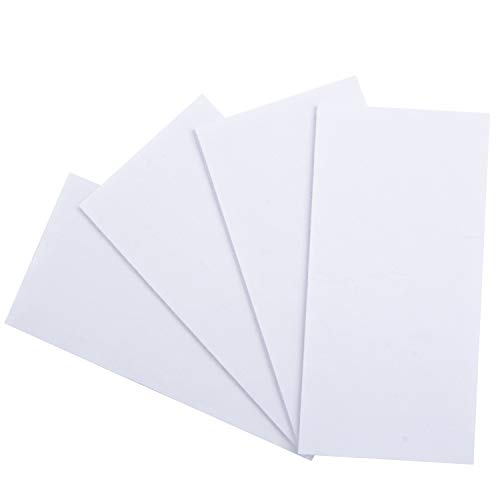BRAVESHINE 100x200mm Große Industrie Klettband Selbstklebend extra stark, kleben statt bohren Starke Klettverschluss, Doppelseitig Klebend Harmlos für Wände, Metalle 4 Stück, Weiß von BRAVESHINE