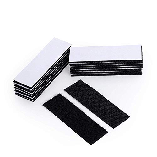 12 Paar Industrieller Klettverschluss, keine Nagelstreifen Mehr, Extra Starkes Doppelseitiges Klebeband für Wände, Boden, Tür, Kunststoffe, Gläser, Metalle (30x 100 mm) von BRAVESHINE