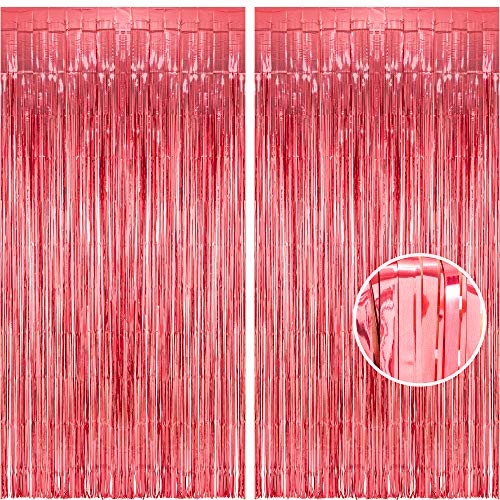 BRAVESHINE Roségold Folie Fransen Vorhänge Hintergrund, Shiny Metallic Lametta Party Tür Vorhang Photo Booth Requisiten für Geburtstag Hochzeit Verlobungsfeier Brautparty Babyparty (2 Stück, 1X2,5 m) BRAVESHINE Roségold Folie Fransen Vorhänge Hintergrund, Shiny Metallic Lametta Party Tür Vorhang Photo Booth Requisiten für Geburtstag Hochzeit Verlobungsfeier Brautparty Babyparty (2 Stück, 1X2,5 m) von BRAVESHINE