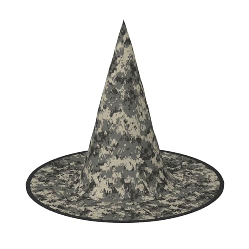 BREAUX Armee Digital Camouflage Print Halloween Hexe und Zauberer Hut Hexenkostüm für Themendekoration Halloween Party von BREAUX
