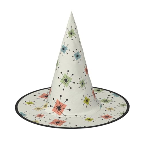 BREAUX Atomic Stars Muster Druck Halloween Hexe und Zauberer Hut Hexenkostüm für Themendekoration Halloween Party BREAUX Atomic Stars Muster Druck Halloween Hexe und Zauberer Hut Hexenkostüm für Themendekoration Halloween Party von BREAUX
