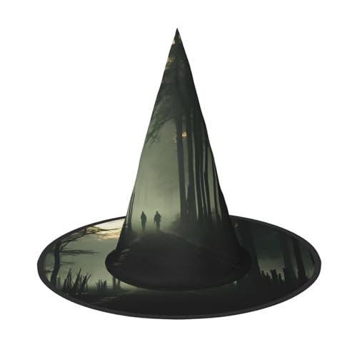 BREAUX Baum Kunstdruck Halloween Hexe und Zauberer Hut Hexenkostüm für Themendekoration Halloween Party von BREAUX