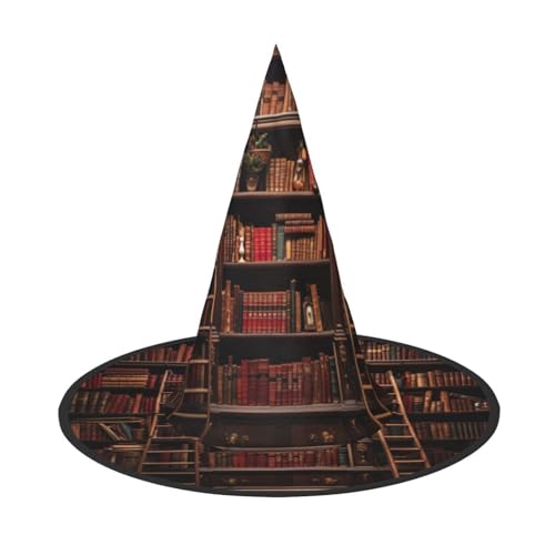 BREAUX Bibliothek Bücherregal Druck Halloween Hexe und Zauberer Hut Hexenkostüm für Themendekoration Halloween Party BREAUX Bibliothek Bücherregal Druck Halloween Hexe und Zauberer Hut Hexenkostüm für Themendekoration Halloween Party von BREAUX