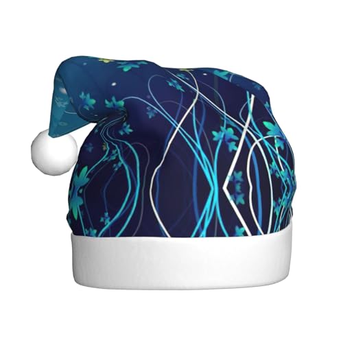 BREAUX Blaue Weihnachtsmütze mit Wirbelmuster, Weihnachtsmannmütze für Erwachsene, Uni, bequem, Weihnachtsmütze für Neujahr, festliche Party BREAUX Blaue Weihnachtsmütze mit Wirbelmuster, Weihnachtsmannmütze für Erwachsene, Uni, bequem, Weihnachtsmütze für Neujahr, festliche Party von BREAUX