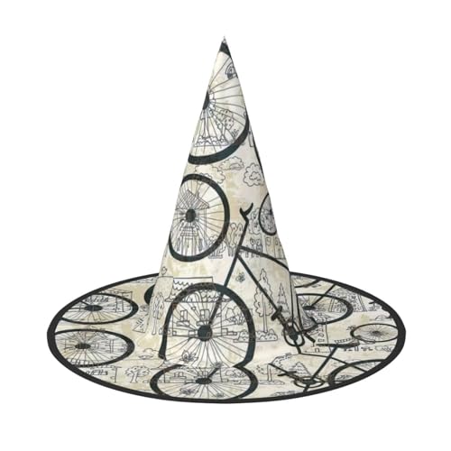 BREAUX Fahrraddruck Halloween Hexe und Zauberer Hut Hexenkostüm für Themendekoration Halloween Party BREAUX Fahrraddruck Halloween Hexe und Zauberer Hut Hexenkostüm für Themendekoration Halloween Party von BREAUX