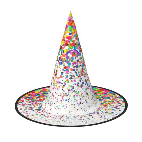 BREAUX Farbiger Punkte-Kunstdruck, Halloween-Hexen- und Zaubererhut, Hexenkostüm für Themendekoration, Halloween-Party BREAUX Farbiger Punkte-Kunstdruck, Halloween-Hexen- und Zaubererhut, Hexenkostüm für Themendekoration, Halloween-Party von BREAUX