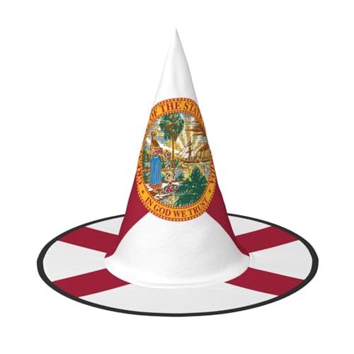 BREAUX Flagge von Florida Druck Halloween Hexe und Zauberer Hut Hexenkostüm für Themendekoration Halloween Party BREAUX Flagge von Florida Druck Halloween Hexe und Zauberer Hut Hexenkostüm für Themendekoration Halloween Party von BREAUX