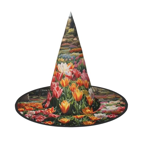 BREAUX Hexenkostüm mit Tulpenmotiv, Halloween-Hexe und Zaubererhut, Hexenkostüm für Themendekoration, Halloween-Party BREAUX Hexenkostüm mit Tulpenmotiv, Halloween-Hexe und Zaubererhut, Hexenkostüm für Themendekoration, Halloween-Party von BREAUX