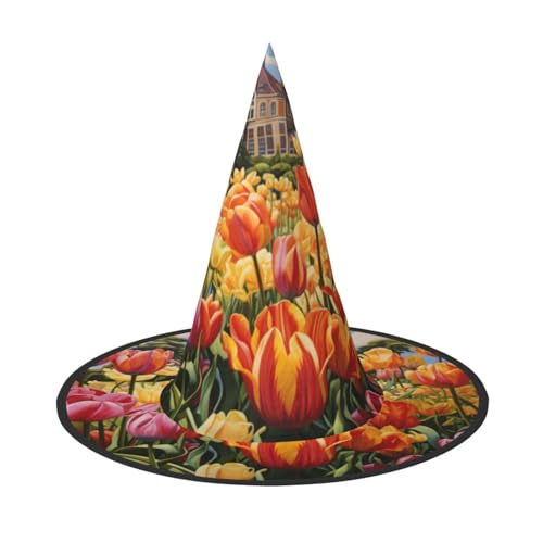 BREAUX Hexenkostüm mit Tulpenmotiv, Halloween-Hexe und Zaubererhut, Hexenkostüm für Themendekoration, Halloween-Party BREAUX Hexenkostüm mit Tulpenmotiv, Halloween-Hexe und Zaubererhut, Hexenkostüm für Themendekoration, Halloween-Party von BREAUX