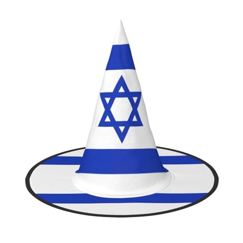 BREAUX Israelischer Flaggenaufdruck, Halloween-Hexe und Zaubererhut, Hexenkostüm für Themendekoration, Halloween-Party BREAUX Israelischer Flaggenaufdruck, Halloween-Hexe und Zaubererhut, Hexenkostüm für Themendekoration, Halloween-Party von BREAUX