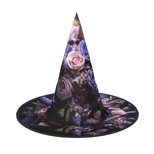 BREAUX Lavendelstrauß Druck Halloween Hexe und Zauberer Hut Hexenkostüm für Themendekoration Halloween Party BREAUX Lavendelstrauß Druck Halloween Hexe und Zauberer Hut Hexenkostüm für Themendekoration Halloween Party von BREAUX